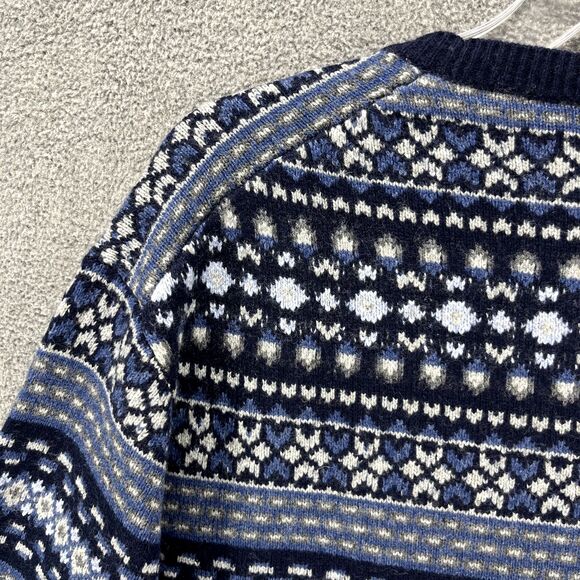 Peter Millar Sweater Mens XXL Blue Crewneck Fair Isle Merino Wool Blend $248 - Picture 14 of 16